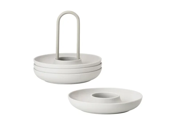 Eggjabikur v/haldara 4 stk, grá