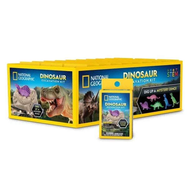 National Geographic Mini Dinosaur Dig Kit CDU Asst