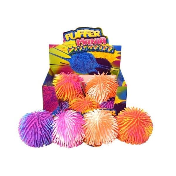 Puffer bóltur multi litir 12cm 4ass