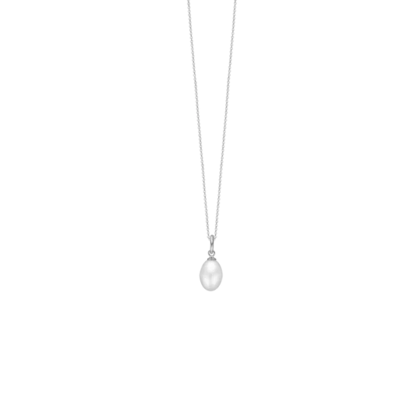 Hálsketa v/perlu, 45cm, sterling silvur