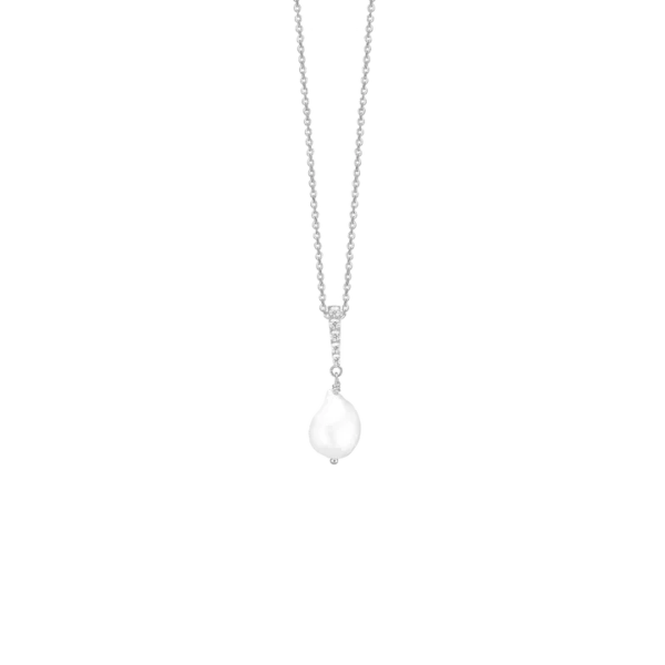 Hálsketa v/barok perlu, 45cm, sterling silvur