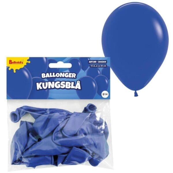 Ballónir kongabláar 30cm, 10 stk