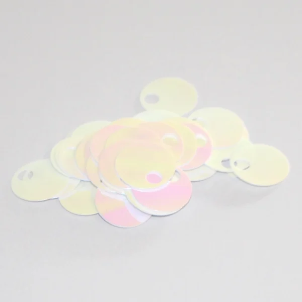 Paillettir 20mm, 50 stk, perlumor