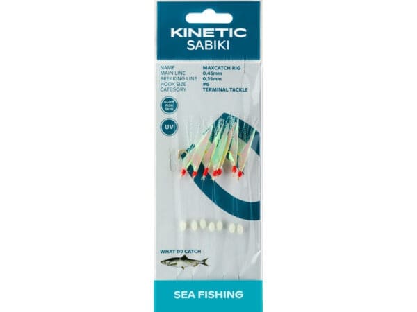SABIKI MAXCATCH #6 200CM 0.45MM 0.35MM GLOW FISHSKIN/MIX 1PC